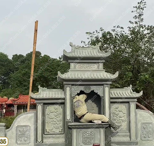 Lăng Mộ Đá Xanh Rêu Cao Cấp Tại Thái Bình