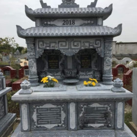 mộ đá đôi 2 mái đẹp