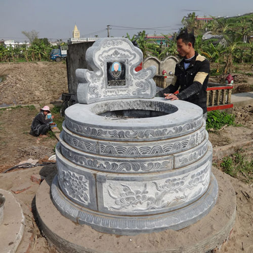 mộ đá tròn đẹp 8