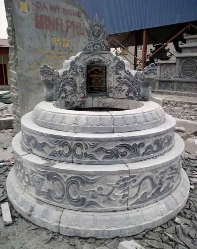 mộ đá tròn đẹp 9