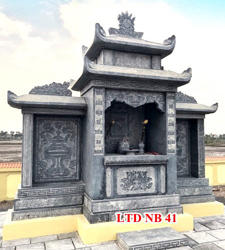 lăng mộ đá 2 mái đẹp, lăng thờ cánh hộp
