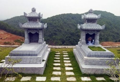 Mộ Đá Hai Mái Đẹp Chuẩn Phong Thủy
