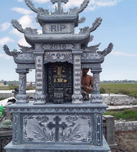 Báo Giá Lăng Thờ Đá Công Giáo Chuẩn Phong Thủy, Đẹp Nhất 2021 (PT05)