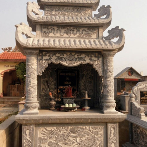 Báo Giá Lăng Thờ Đá Đơn Chuẩn Phong Thủy, Đẹp Nhất 2021 (PT04)