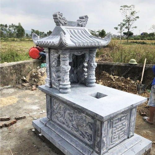 Báo Giá Mộ Đá Một Mái Chuẩn Phong Thủy Đẹp Nhất 2021 (PT15)