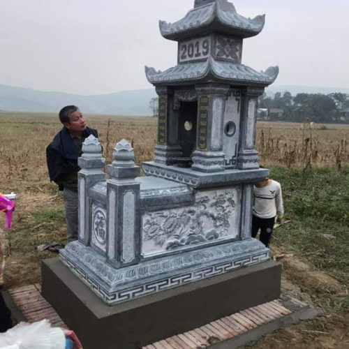 Báo Giá Mộ Đá 2 Mái Chuẩn Phong Thủy, Đẹp Nhất 2021 (PT02)