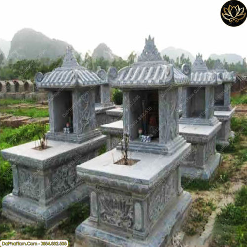 Báo Giá Mộ Đá Một Mái Chuẩn Phong Thủy Đẹp Nhất 2021 (PT08)