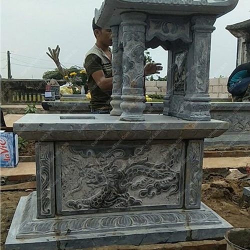 Báo Giá Mộ Đá Một Mái Chuẩn Phong Thủy Đẹp Nhất 2021 (PT07)