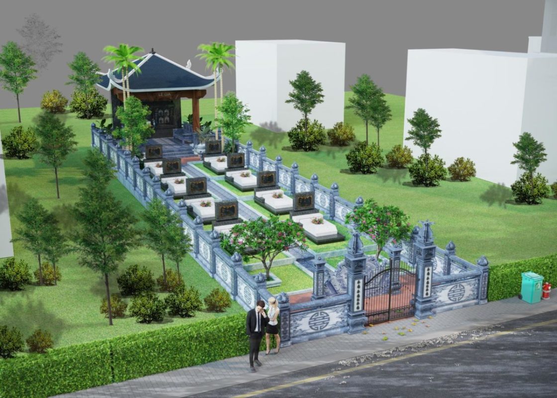nguyên tắc bố trí mộ trong nghĩa trang gia đình, đá phát tâm