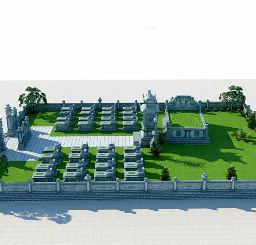 Lăng Mộ Đá (VIP) - Bản Vẽ Thiết Kế Phối Cảnh 3D - Toàn Quốc (PT94) - Đá Phát Tâm