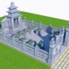 Lăng Mộ Đá - Bản Vẽ Thiết Kế Phối Cảnh 3D (PT90) - Đá Phát Tâm